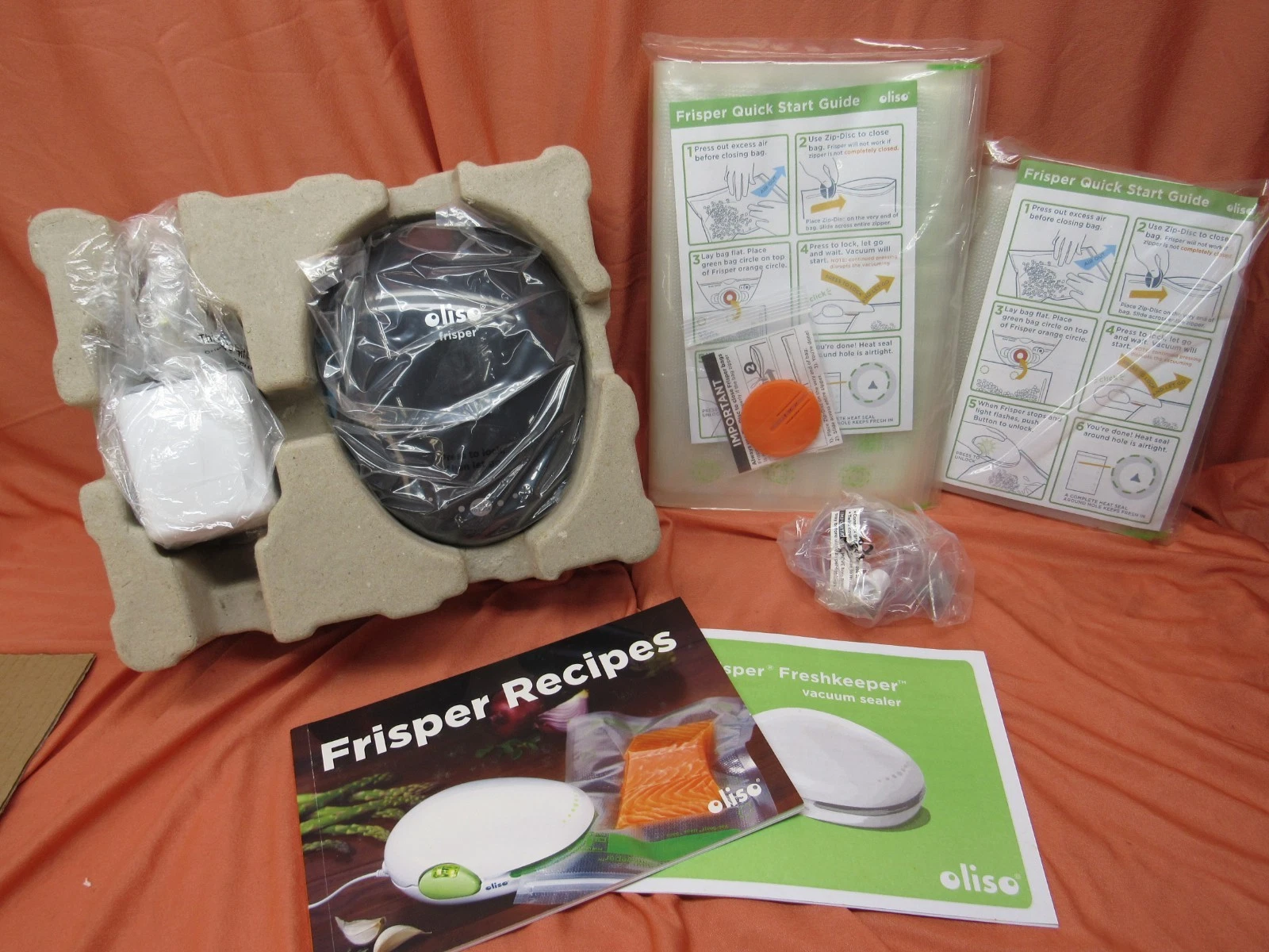 Oliso Frisper Freshkeeper Food Vacuum Sealer ~ NEW OPEN BOX