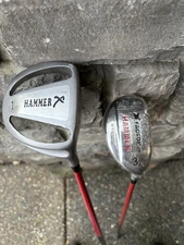 HAMMER X FACTOR 10* DRIVER & HYBRID 3 SET ORIGINAL GRAPHITE SHAFTS RH