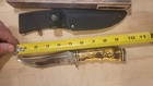 9.5" Upsweep Hunting Knife Stainless Steel Blade Imitation Stag Handle — photo 3