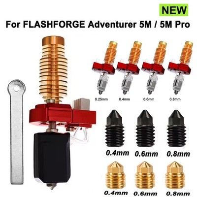 Hot End Kit 0.4 0.6 0.8mm Nozzle Für Flashforge Adventurer 5M/5M Pro 3D-Drucker
