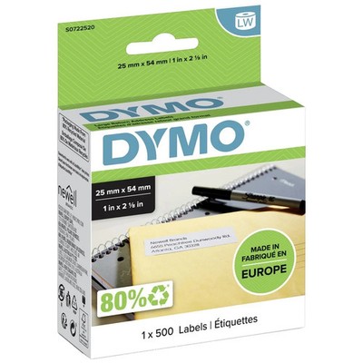 500 Original DYMO Label Writer Etiketten S0722520 Mehrzwecketiketten 25 x 54 mm