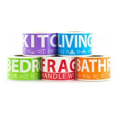 250 Home Moving Labels for 1 Bedroom 5 Color-Coded Room Labels 50 Each