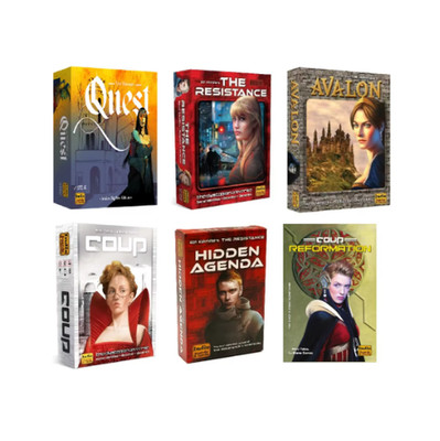 Strategic Party Card Game Resistance Style Social Deduction Game Set