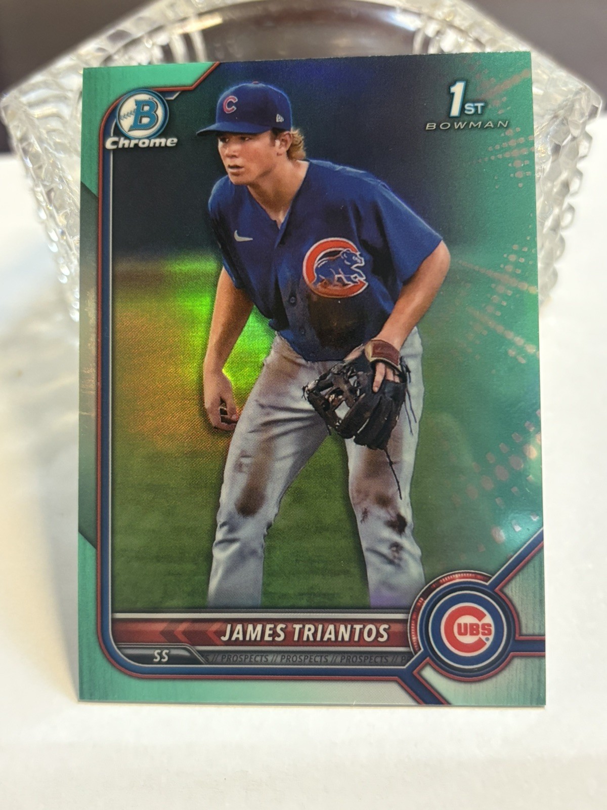 2022 Bowman Chrome 1st James Triantos Aqua Refractor /125 #BCP208 RC SP | Cubs