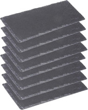 Naturschiefer Servierplatte quadratisch 30x30cm anti-Kratzschutz anthrazit