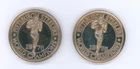 1975 1976 Pittsburgh Steelers NFL Super Bowl IX X Champions Medal Coin Pair