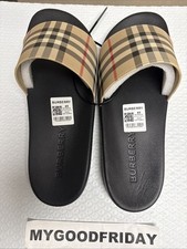 Original Burberry Women Slides Size 45 Excellent Condition