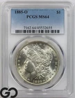 1885-O Morgan Silver Dollar Coin, PCGS MS-64 ** Blast White Beauty!