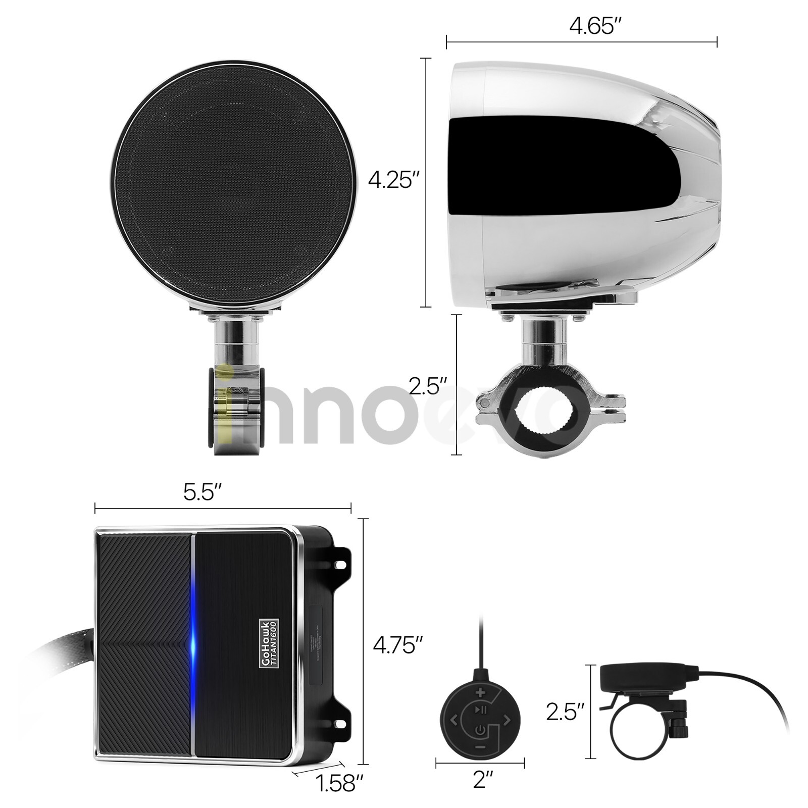 Motorcycle ATV UTV Stereo System – – Powersports Motorcycle ATV
