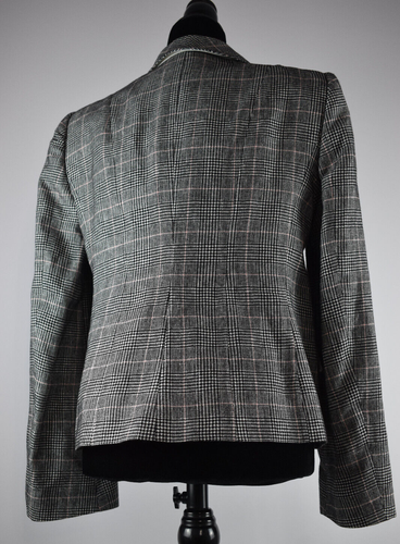 NWT Armani Collezioni Sz 12/48EU Button Up Blazer Check Houndstooth Jacket $1290 - Picture 5 of 16