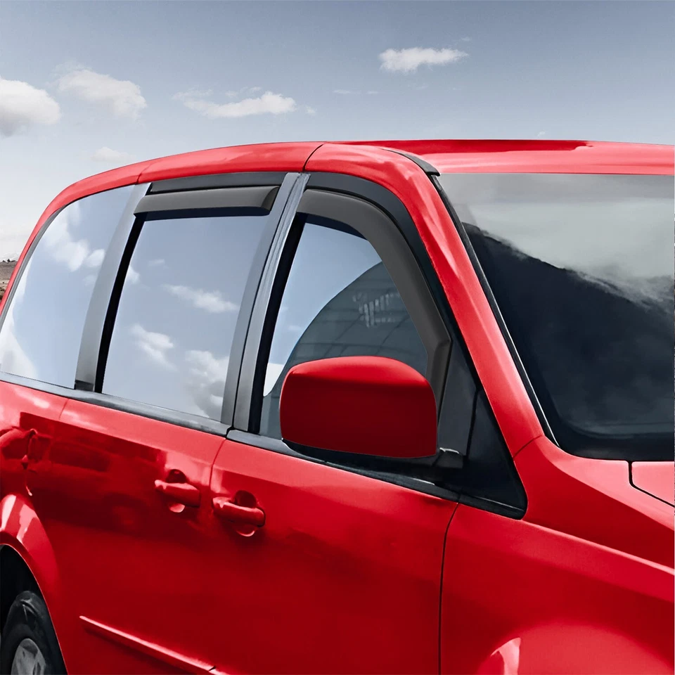 Sun Rain Visors Wind Rain Guards for 2008-2016 Chrysler Town and Country - Image 3 of 4