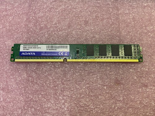 LOT OF 50-PCS ADATA AD3X1333C2G9-BHYZ MEMORY DDR3 1333(9) 2GX8 VLP-U - Picture 3 of 3