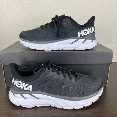 Chaussures de course femme Hoka One One Clifton 7 noir blanc pointure US 8,... - Photo 1/4