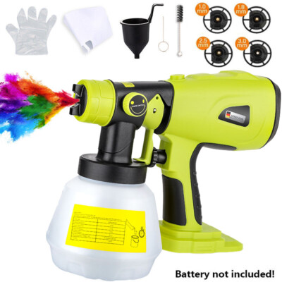 1000ML Cordless Paint Sprayer for Ryobi 18V Battery Handheld HVLP Sprayer Gun