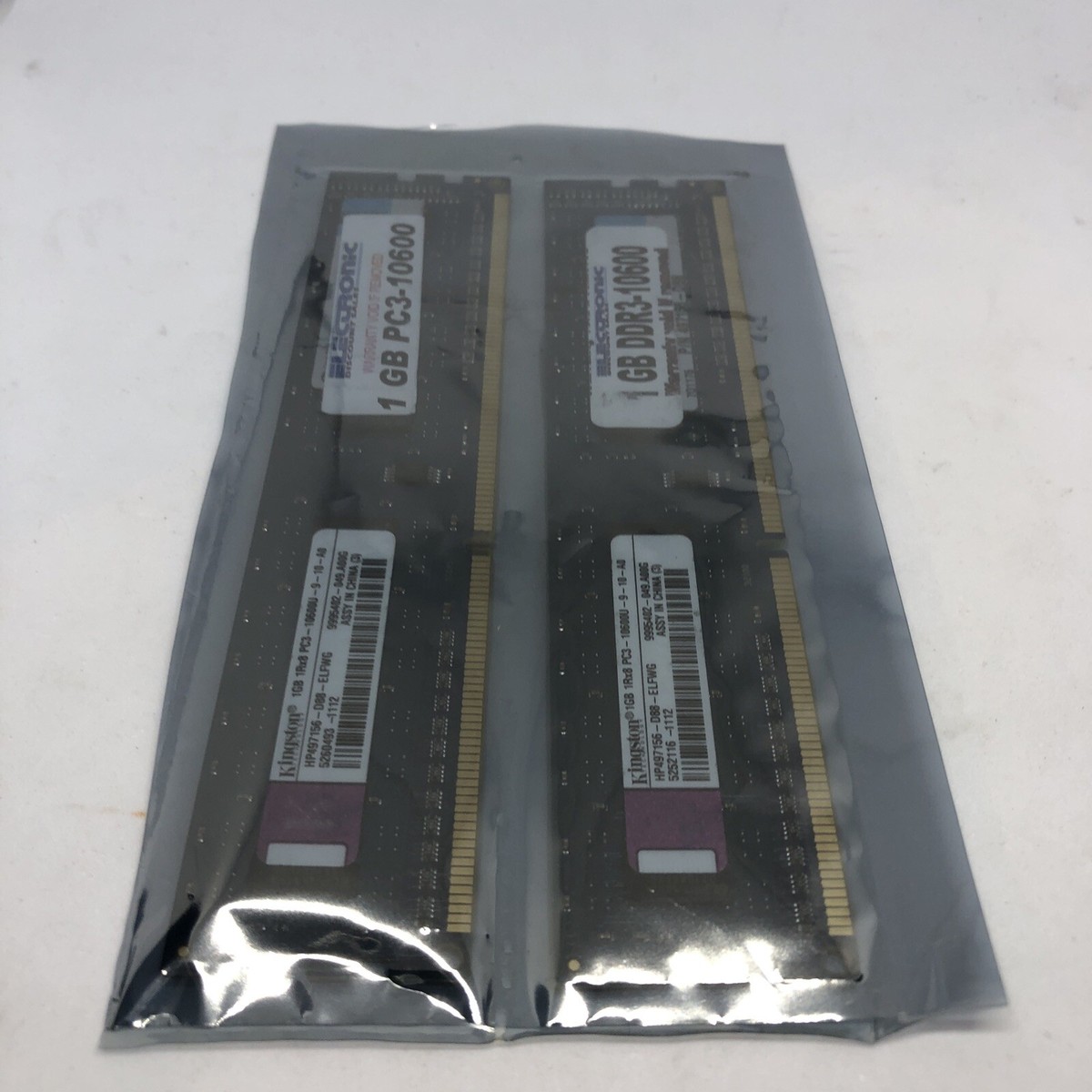 Kingston 1GB HP # 497156 240Pin PC3-10600U-1Rx8 DDR3 SDRAM 1333