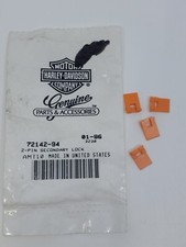 Genuine Harley Davidson Two-Pin Secondary Lock Orange OEM 72142-94 NOS QTY 4