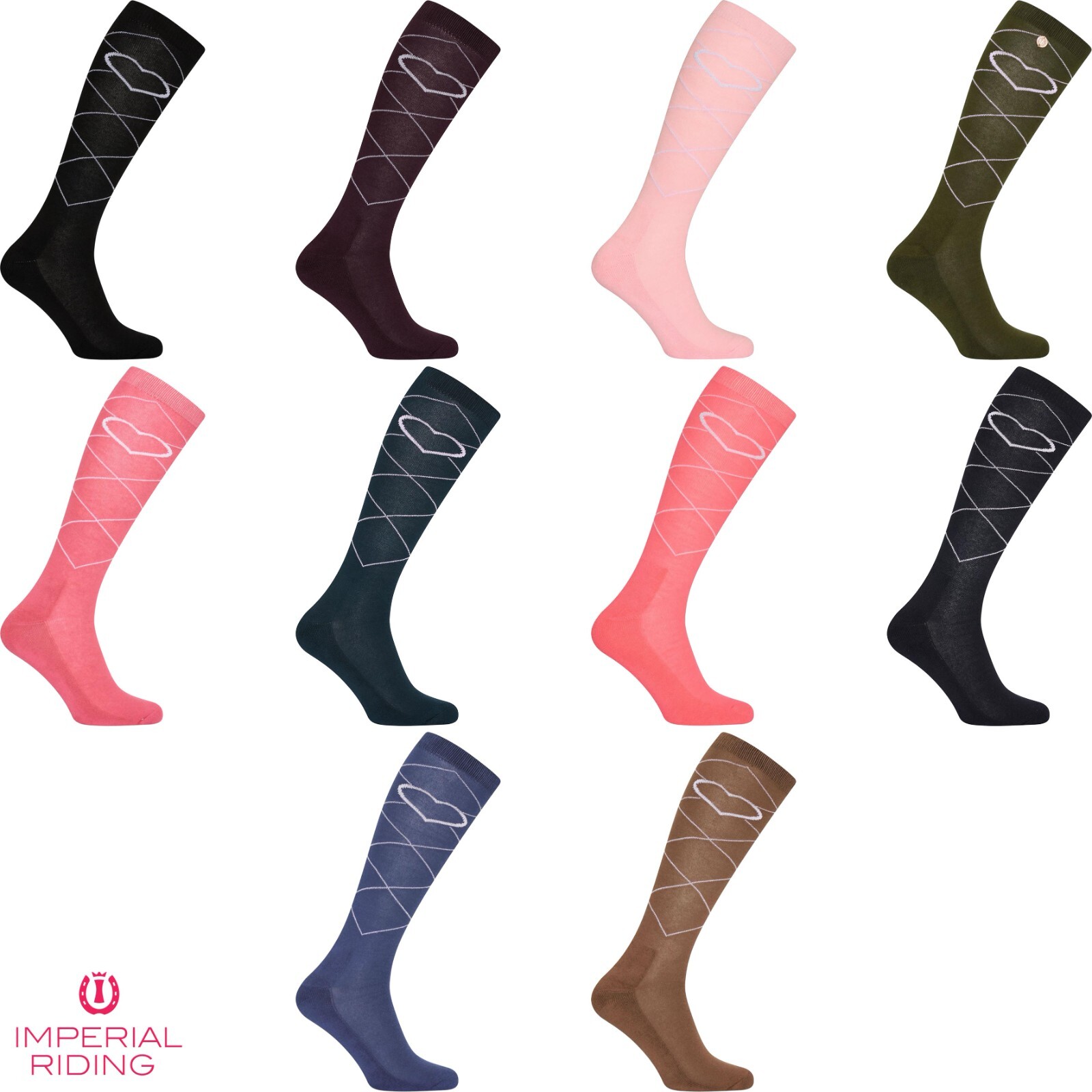 SAOLA Calze equitazione cuore imperiale suola ammortizzata calze equitazione lunghe super elastiche