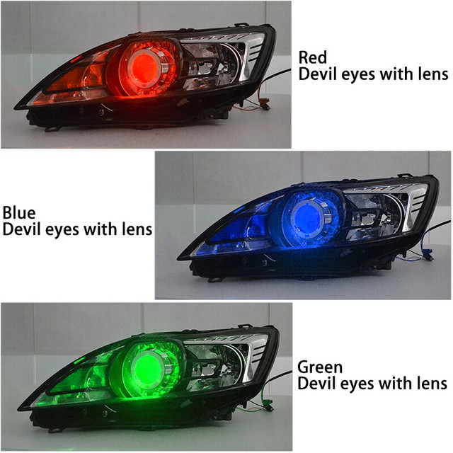 LED Light Strip Demon Devil Eyes For Projector Lens Headlight Retrofit Red Green eBay