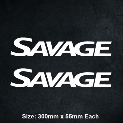 SAVAGE Boat Sticker Decal - 300mm Long, Multiple Colors For Boat Or Trailer