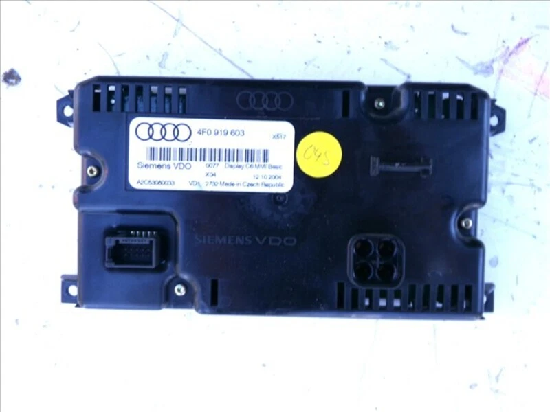 4F0 919 603 central dashboard display 92898 for AUDI A6 2.0 TDI 2004-2008 2004 - image 2 of 4