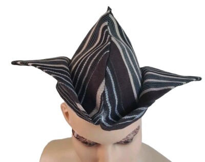 BLACK/WHITE/BROWN COLOR CAP ASO OKE ASO EBI FOR MEN, YOUTHS AND BOYS. SIZE 25.