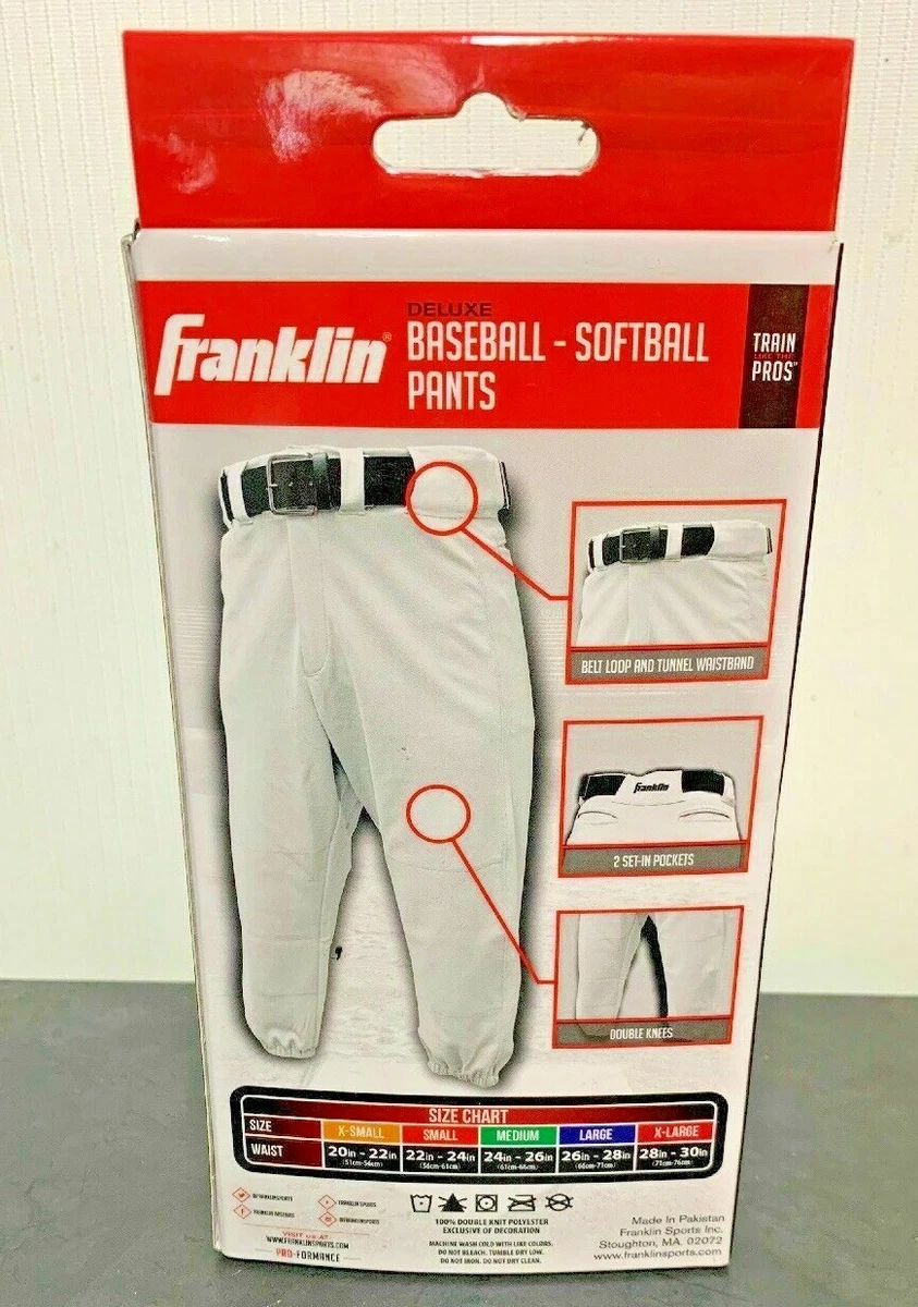 Franklin Deluxe Kinder Baseball Softball Hose im Knicker Style weiß Jugend XS 22"