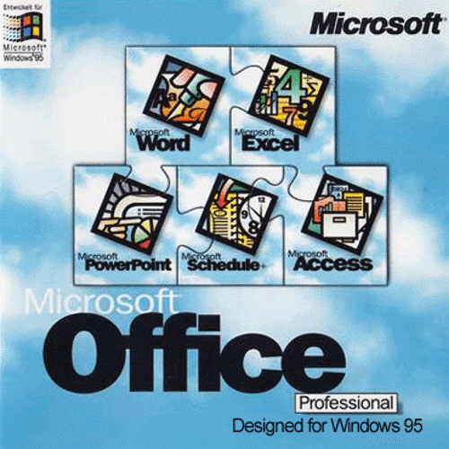 Microsoft Office Professional for Windows 95 on CD-ROM Word Excel PowerPoint - Picture 1 of 3