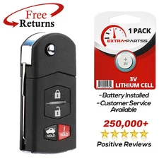 Remote Keyless Entry Flip Uncut Key Blade Replacement For Mazda 4b (KPU41788)