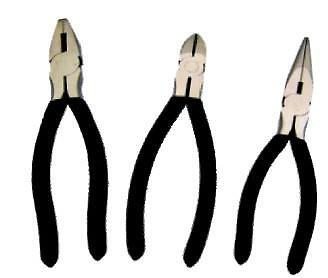6'' ZOLL STAHLZANGE (3ER SET), SNIPS / LANGE NASE / KOMBIZANGE
