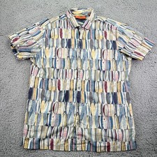 Tori Richard Shirt Mens Medium Surf Board 100 Cotton Lawn Hawaiian USA Made