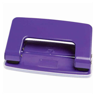 Marbig 2 Hole Punch 6 Sheets Capacity Plastic Base Fun Bright Non Slip Surface
