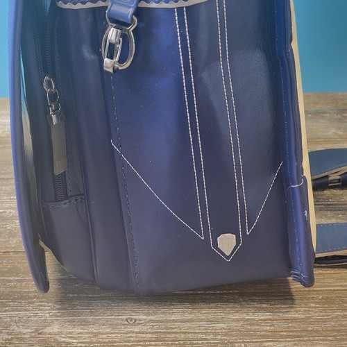 Randoseru gebrauchte japanische Schultasche Kinder Leder Rucksack blau aus Japan - Bild 9 von 23
