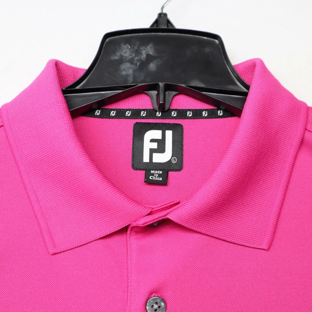Footjoy FJ Prodry Polo Shirt Size Large L Mens Pink Golf Del Rio