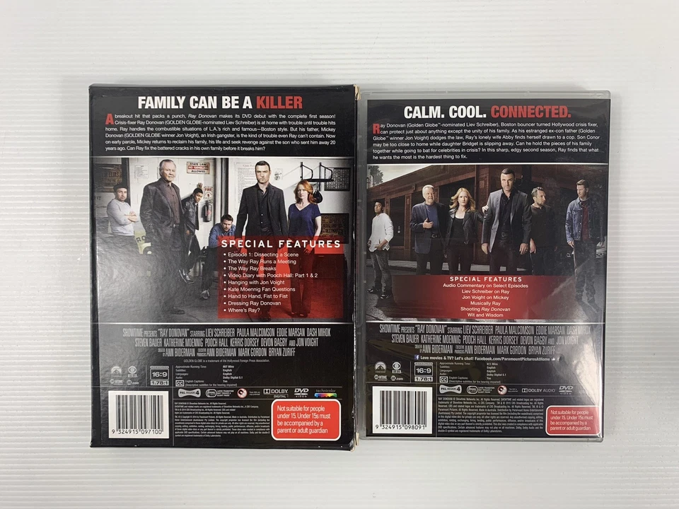 RAY DONOVAN Temporadas Completas 1 2 R4 DVD TV Discos Como Nuevos Publicación con Pista Foto 2 de 3
