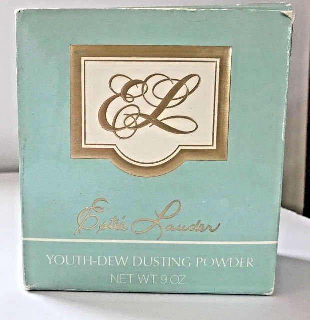 VINTAGE Estee Lauder YOUTH DEW Dusting Powder 9oz Box w/ Puff Rare READ