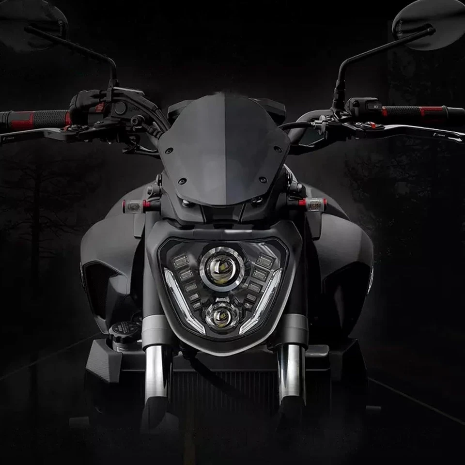 LED Headlight Assembly DRL For Yamaha FZ07 FZ-07 MT07 MT-07 2014 2015 2016 2017 - Image 2 of 4