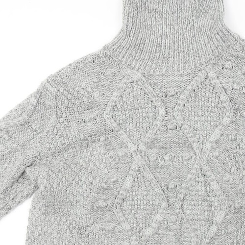 Papaya Womens Grey Roll Neck Acrylic Blend Jumper Size L - Picture 7 of 12