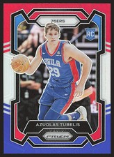 2023-24 Panini Prizm #283 Azuolas Tubelis Prizms Red White and Blue RC