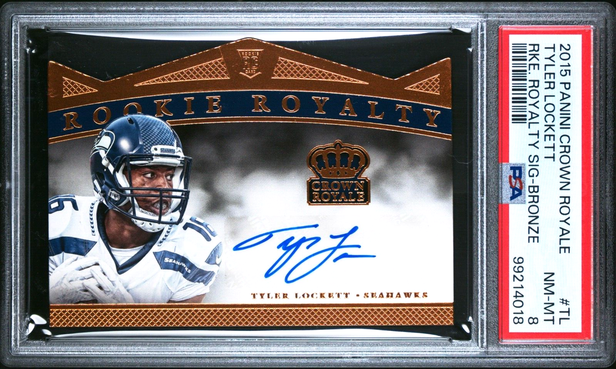 Tyler Lockett 2015 Crown Royale Royalty Auto RC Bronze #/99 PSA 8