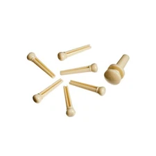 D'Addario Plastic Bridge Pins - Set of 6 with End Pin, Ivory