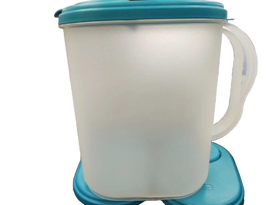 Lote de 3 jarra Sterilite de 1 galón verde azulado tapa y lengüeta Foto 3 de 4