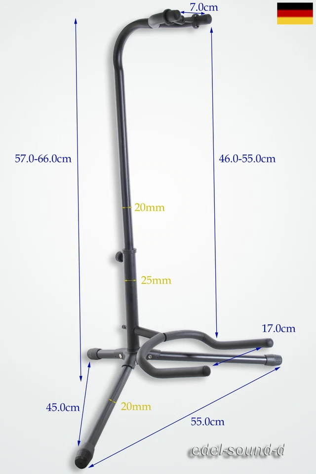 Supporto per chitarra forchetta forma supporto treppiede western classico acustico chitarra elettrica basso - Immagine 4 di 4