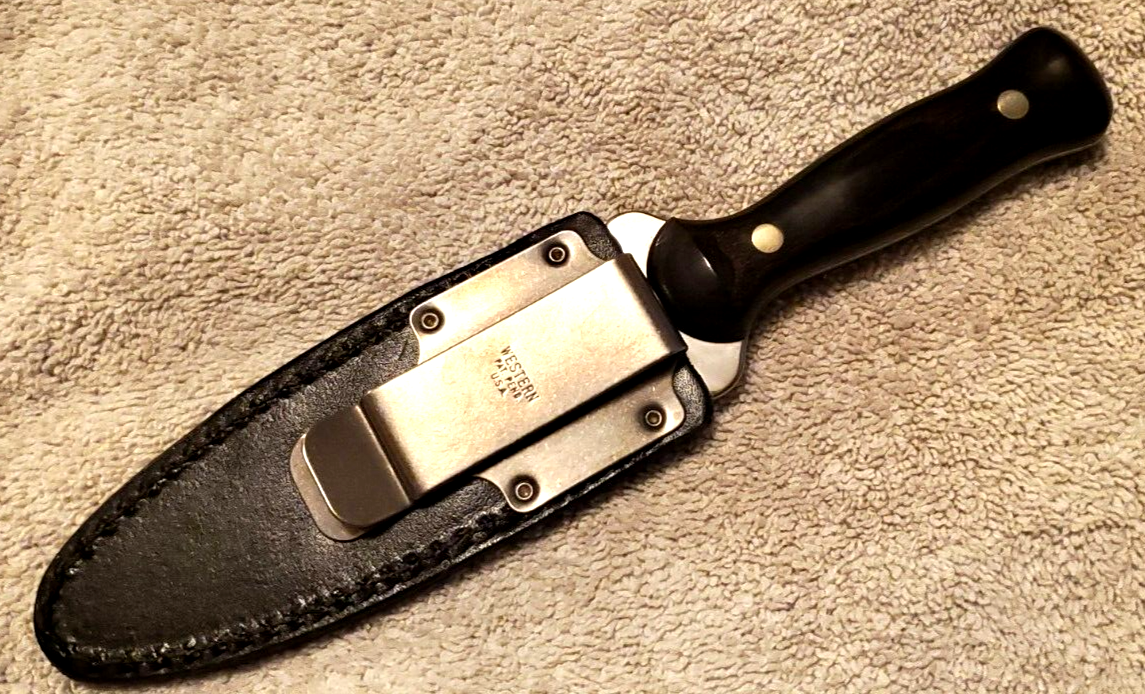 Western W77 Fixed Blade Boot Knife w/case Mint in Box eBay
