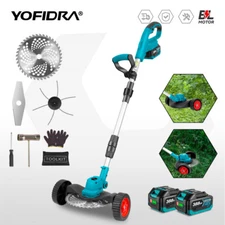 Cordless Weed Eater Electric Brush Cutter Lawn Edger Grass String Trimmer 3000W