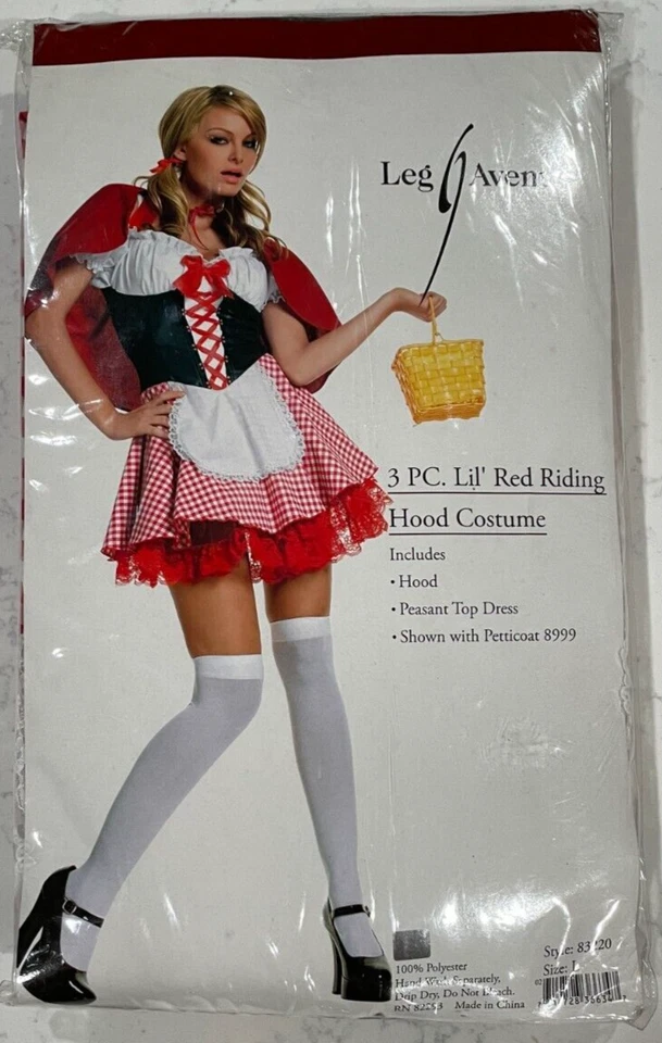 Women's Little Red Riding Hood Costume WITH Hood, Size L, BRAND NEW, Leg Avenue - Image 2 of 4