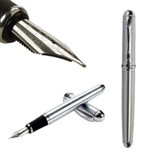Jinhao X750 Stainless Steel Fountain Pen Fine Nib Calligraphy Writing