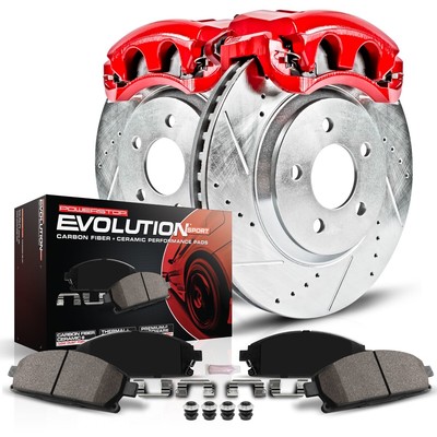 KC1524 Powerstop Brake Disc and Caliper Kits 2-Wheel Set Front for Chevy K3500
