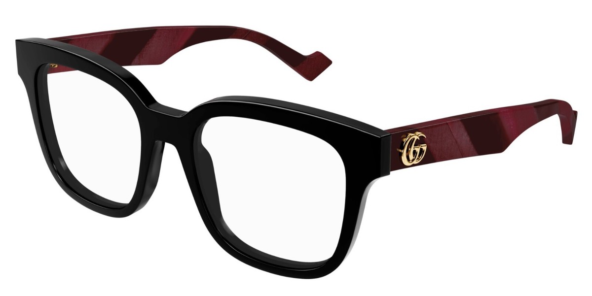 GUCCI スクエアフレームメガネ GG0958O 008 Gucci GG0958O 008 Black Square Women's Eyeglasses | eBay