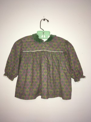 Child's Blouse Purple & Green Thomas Size 4 100% Cotton Toddler Baby Vintage