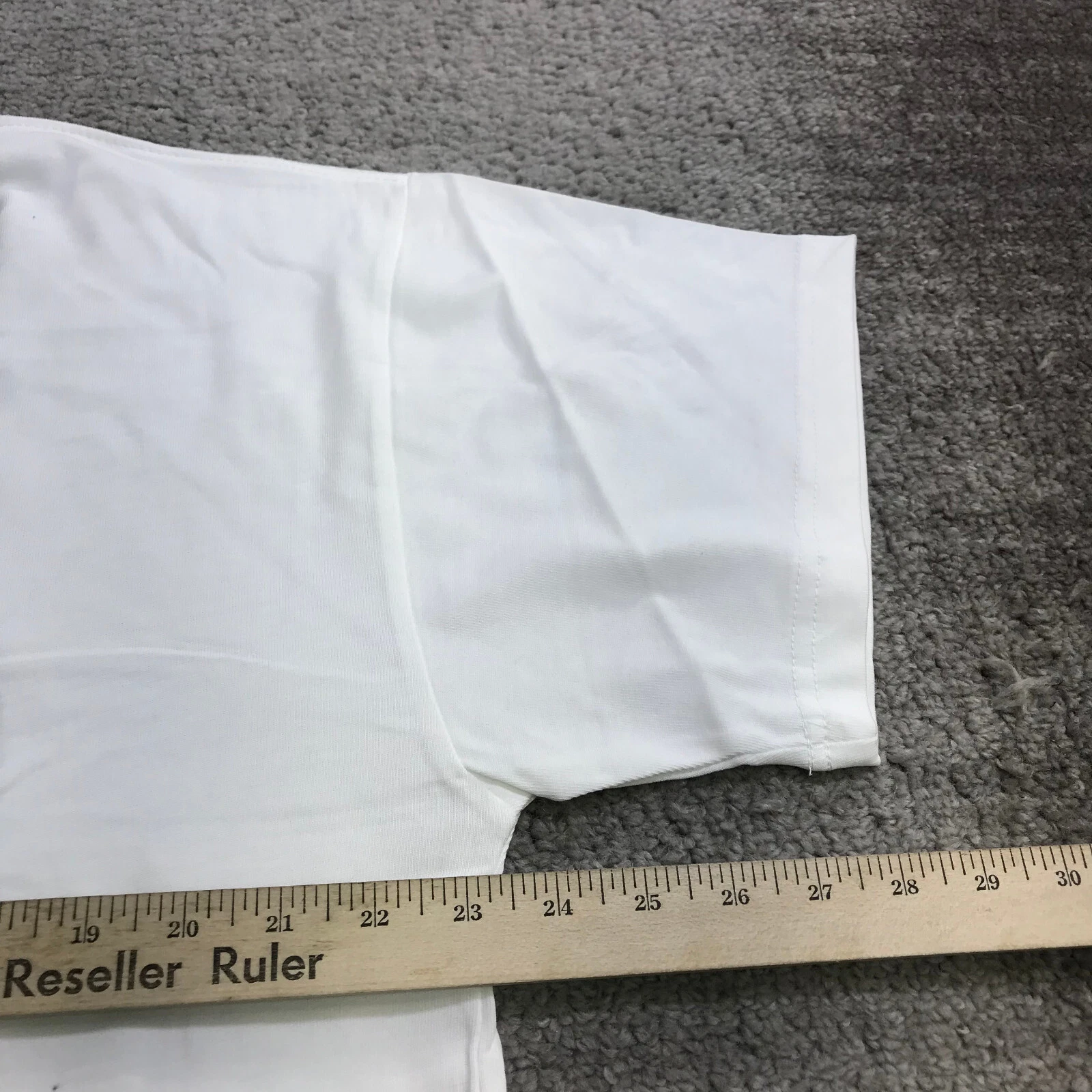 HBA (HOOD BY AIR) HBA Shirt Uomo Medium Spell Out Hood By Air Tee Bianco Grigio Streetwear n54645